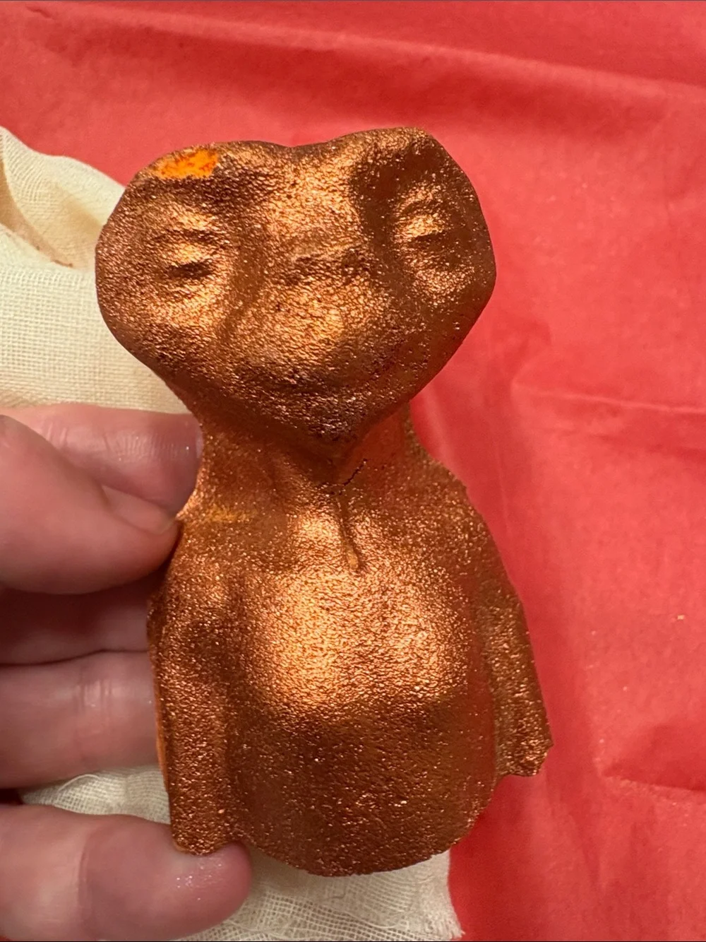 *sold* Lush X ET Decorative Gold Alien Bath Bomb with Draped White Cloth
